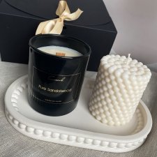 Zestaw prezentowy świece ekologiczne sojowe dekoracyjne "Classic Beauty" - pudełko prezentowe