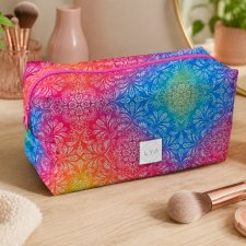 Kosmetyczka damska duża kosmetyczka podróżna wodoodporna saszetka etui organizer mandala tęczowa