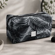 Kosmetyczka damska duża kosmetyczka podróżna wodoodporna saszetka etui organizer pióra srebrne