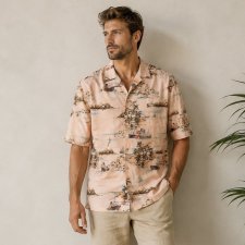 Koszula Hawaii Van Heusen Vintage Tropikalna Palm Trees Oversize L