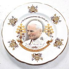 JAN PAWEŁ II porcelanowy pamiątkowy talerz 1982
