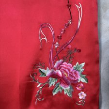 100% SILK Nowy z metkami dwustronny szal jedwabny z haftem