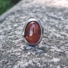 Ciemny pomarańcz - pierścionek regulowany