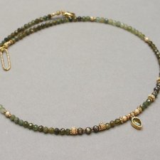 Turmaliny zielone /choker/ vol. 53 naszyjnik /21.04.26/- Szlachetna kolekcja