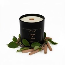 Sandal & Cedar- 160 gram ekologiczna naturalna świeca sojowa (dostępne inne zapachy)