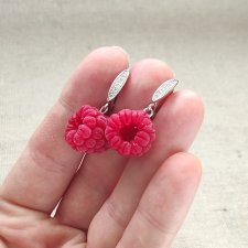 Unikalne Letnie Kolczyki: Handmade Realistyczne Maliny, Bigle Angielskie