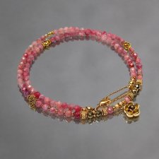 Turmaliny różowe /choker/ vol. 54 - naszyjnik - Szlachetna kolekcja
