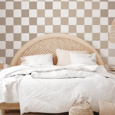 Mural Szachownica "Beige Chess Shades"