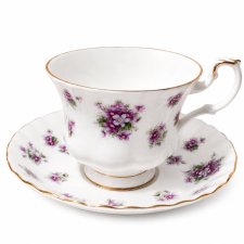 Royal Albert "Sweet Violets" – filiżanka do herbaty z kostnej porcelany