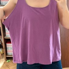 Fioletowy top J.Jill bez rękawów basic plus size  4XL / 48 / 20