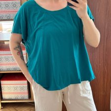 Turkusowa bluzka Avenue 100% Pima Cotton oversize plus size 5XL / 50 / 22