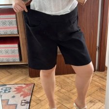 DKNY Jeans XXL czarne rybaczki bermudy eleganckie kieszenie comfort fit XXL / 44 / 16