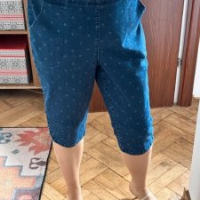 Croft & Barrow XXL rybaczki jeansowe granatowe kotwice gumka w pasie XXXL / 46 / 18
