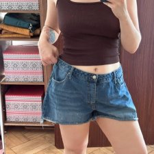 Niebieskie szorty jeansowe Let Me Try Plus Size 20 bawełniane z przetarciami XXXL / 46 / 18