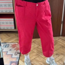Różowe rybaczki JM Collection 18 20 bawełna elastan letnie XXXL / 46 / 18