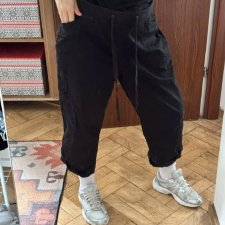 Czarne cargo szorty Terra & Sky 4XL haftowane kwiaty bawełniane Plus Size 4XL / 48 / 20