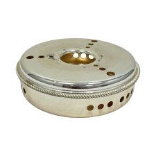 Posrebrzany podgrzewacz BBI von Braucke & Berkenhoff Iserlohn stövchen vintage plater Niemcy lata 70.