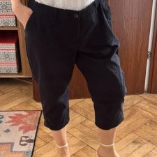 Croft & Barrow capri spodnie bawełniane damskie Plus Size, czarne 4XL / 48 / 20