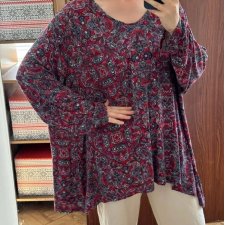 miękka tunika oversize z Lyocell | paisley rozmiar Uniwersalny