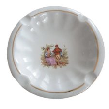 Vintage PRL popielniczka Chodzież "Miłość Wiedeńska" PRL porcelana