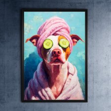 Pieskie SPA - wydruk na plakacie na A3