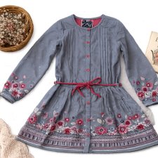 True Vintage sukienka Kanz Girl 128 cm | Bawełniana sukienka dziecięca | Cottagecore | 8 lat