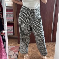 Molly & Isadora spodnie w kratkę Vichy wide leg | 28W / 56 / 28
