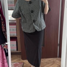 Elegancki komplet Lane Bryant & Maggie Barnes | żakiet + długa spódnica | 28 / 56 / 28