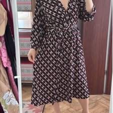 Lane Bryant Sukienka Kopertowa Geometryczny Wzór 4XL / 56 / 26-28