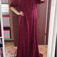 Elegancka koronkowa suknia maxi Torrid bordo 6XL / EU 56–58