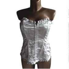 Srebrny Top Gorset Vintage Sexy 40 L
