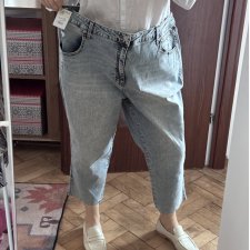 Jasnoniebieskie jeansy Terra & Sky 24W Plus Size mom / boyfriend