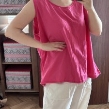 Malinowa bezrękawnik Just My Size JMS 30W/32W Plus Size bawełna 9XL / 58 / 30