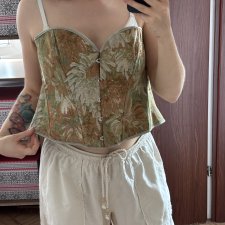 gorset top damski Plus Size, kwiatowy aliula Rozmiar 6XL / 52 / 24