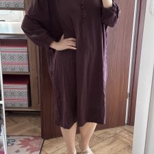 sukienka midi Plus Size 8-9XL bordowa z guzikami J.Jill Rozmiar 9XL / 58 / 30