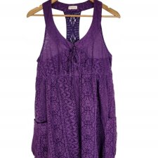 CHA CHA hippie sukienka boho fiolet 40 L