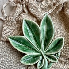 Vintage Wade England Porcelain Leaf Pin Dish ❤ Lata 50-te. XXw.