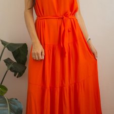 Pomarańczowa sukienka maxi nowa M