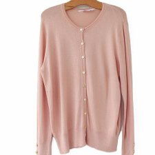 Elegancki kardigan vintage pudrowy wiskoza Primark