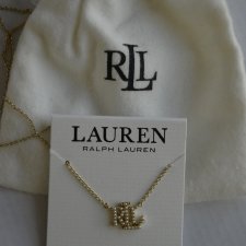 nowy naszyjnik Ralph Lauren logo łańcuszek