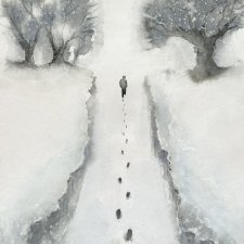 Czas jest najcenniejszy, życie przemija Akwarela original 30/21 cm