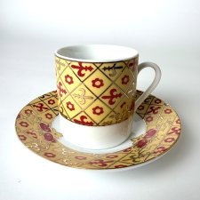 Porcelanowa filiżanka ze spodkiem ornament orientalny Vintage