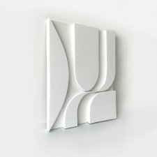 Relief bieli, Biały obraz strukturalny 3D “SILVA FORM I" – minimalistyczny relief ścienny