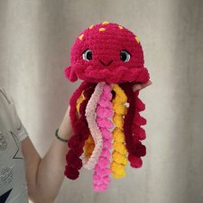Duża meduza różowa, Maskotka meduza pluszowa, Prezent dla dziecka