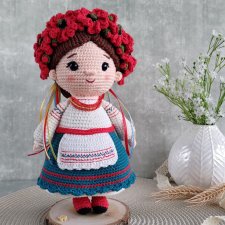 Lalka dekoracyjna, Prezent dla dziewczynki, Lalka na szydełku