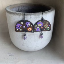 Kolczyki Exotic Flowers & Cosmic Lavender