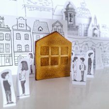 Domek ceramiczny kafelek dekoracyjny