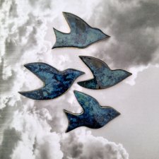 Ptaszki ceramiczne 4 sztuki