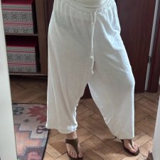 Cacique białe spodnie Plus Size 26/28 szerokie wygodne lounge boho 8XL / 56 / 28