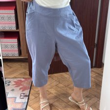 Błękitne capri Croft & Barrow 24W Plus Size stretch